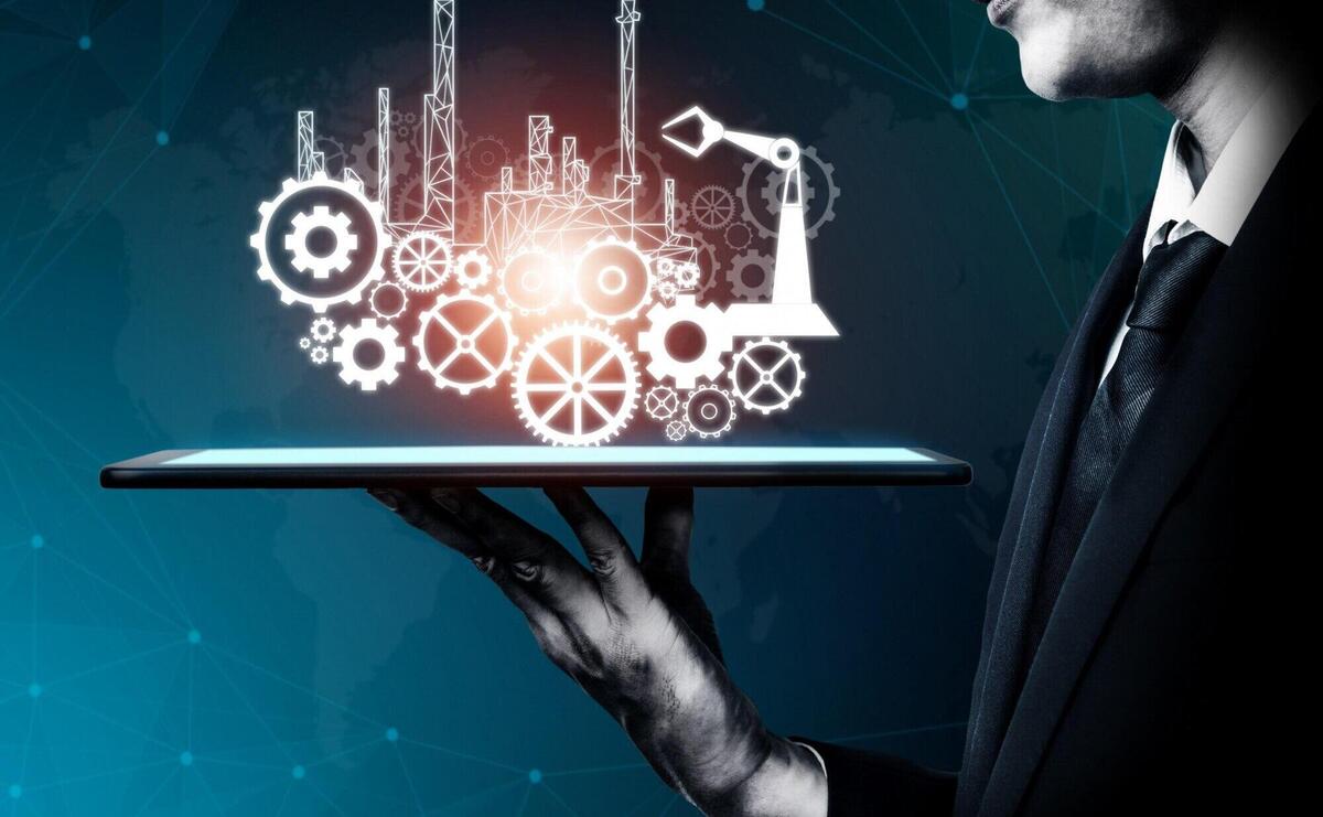 Futuristic industry of engineering concept